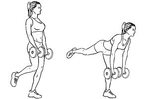 Single Leg dumbbell Deadlift