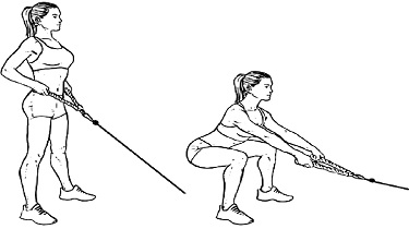 Cable Squat Rows