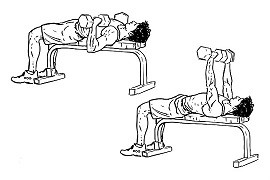 Flat bench dumbbell press