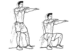 Wall squat / Wall sit