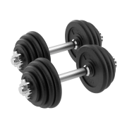 Verstelbare dumbbellset - 2 x 15 kg - Gietijzer