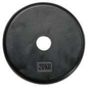 Halterschijf 25 mm - Bodytrading - 20 kg - Rubber coated