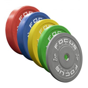 Olympische halterschijf 50 mm - Focus Fitness Bumper plate