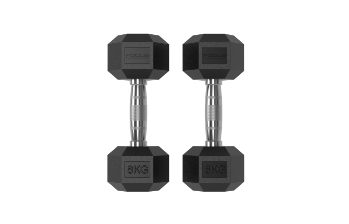 Hexa Dumbbells - Focus Fitness - 2 x 8 kg main product photo